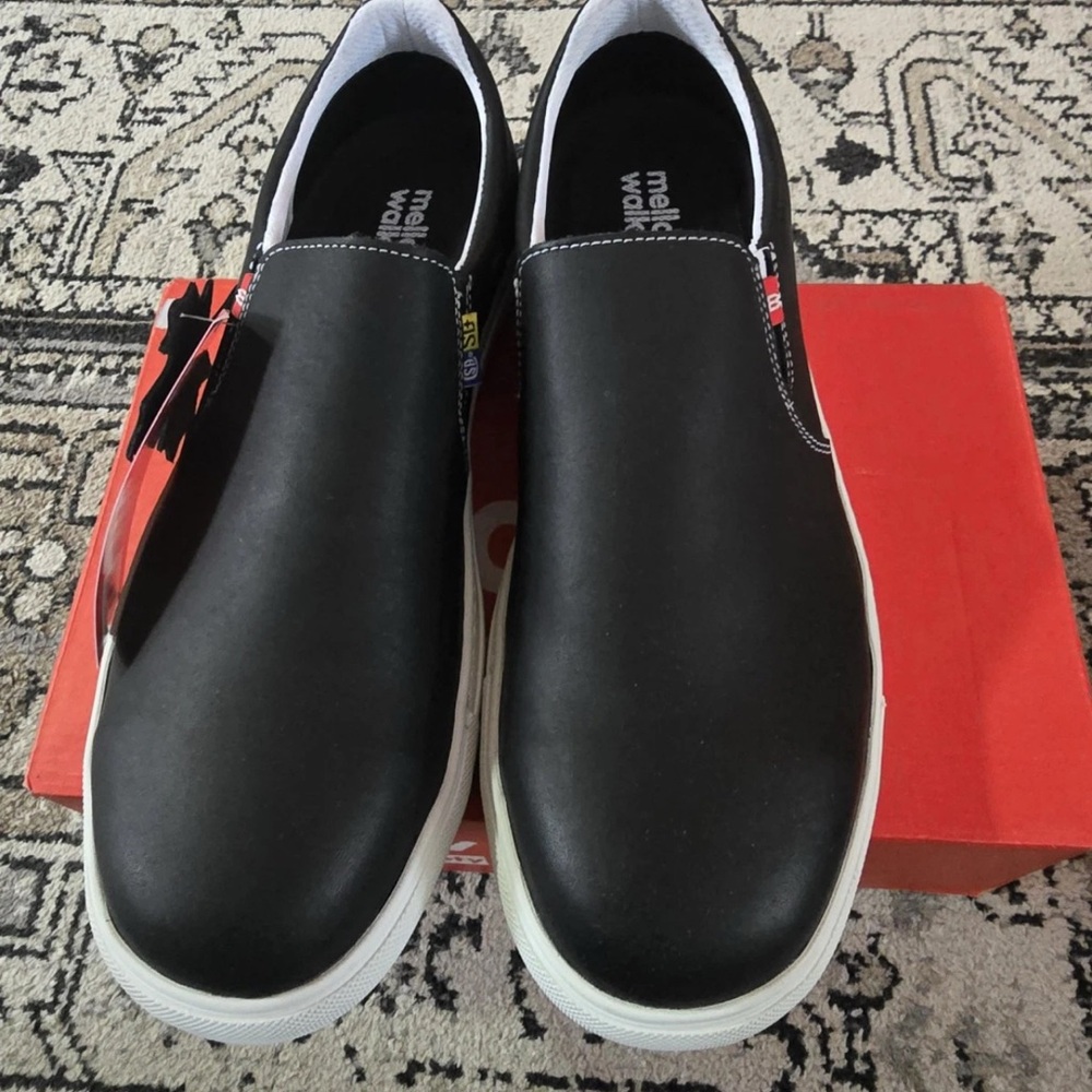The Mellow Walk Jessica Women's Black Leather Slip-On Shoes are comfortable